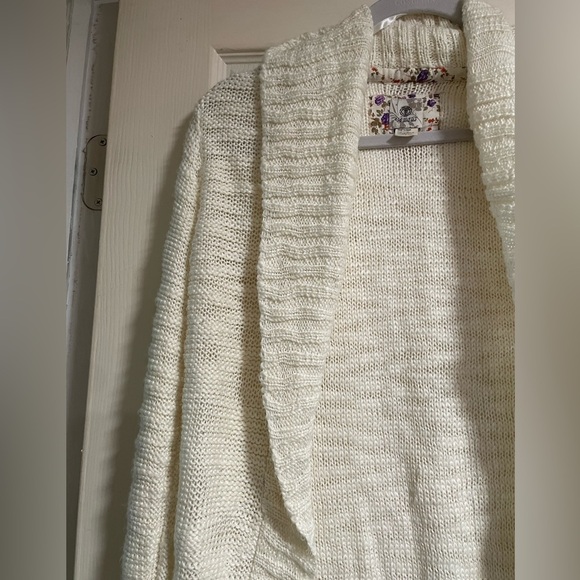 Element White Boho Chunky Open Cardigan Sweater:M - Picture 2 of 8